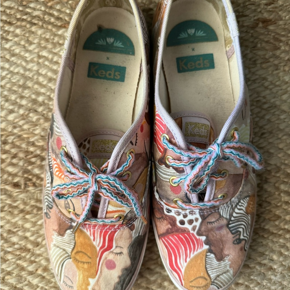 RARE~Justina Blakeney Keds X Jungalow Champions In Chorus Shoes Sneakers~Sz 7.5 - Picture 5 of 5